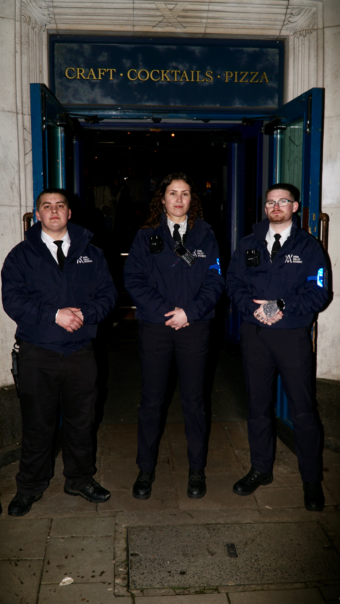 AV Group UK door team on duty at a Bristol venue