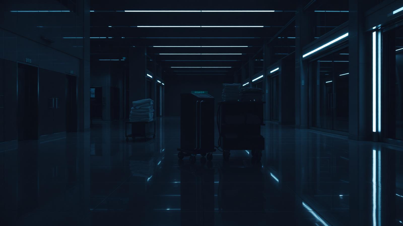 Polished commercial interior cleaning setup